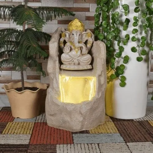 SEPBORN 2.5ft Pahad Ganesh Water Fountain, Indoor/Outdoor, for Home Office