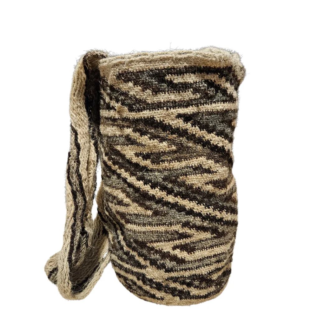 Sheep Wool Bag, Woven, natural dyed. Indigenous Made by Arhuaco Women of Colombia