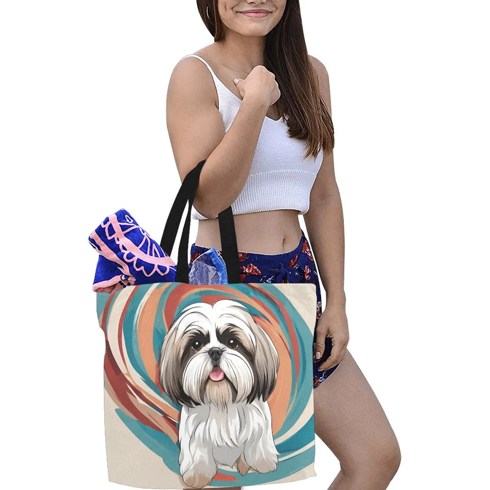 Shih Tzu Canvas Tote Bag - Swirl