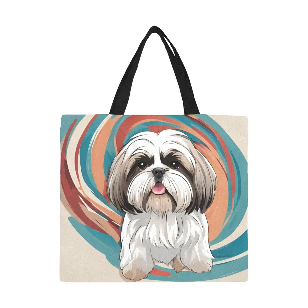 Shih Tzu Canvas Tote Bag - Swirl