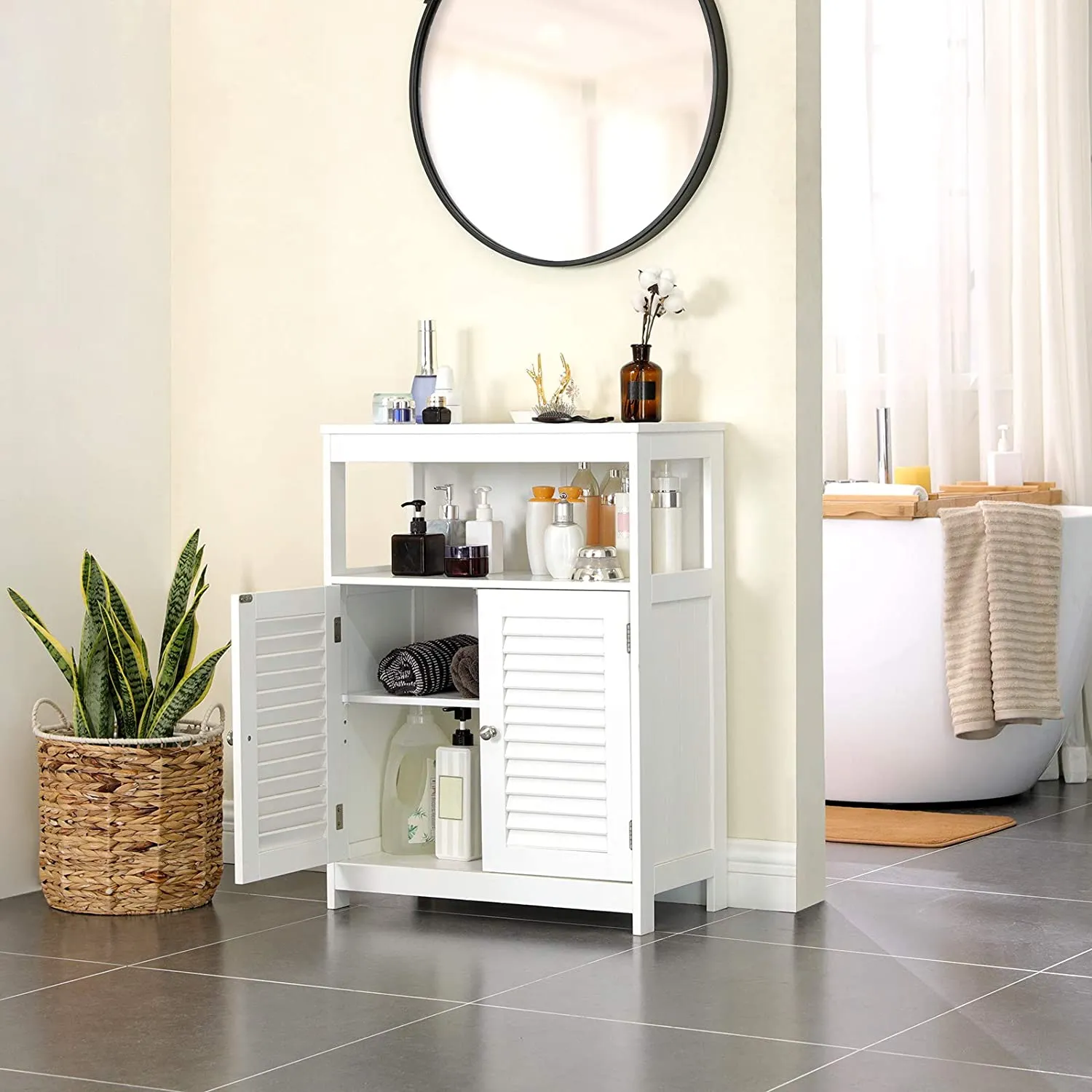 Shutter Door Bathroom Cabinet