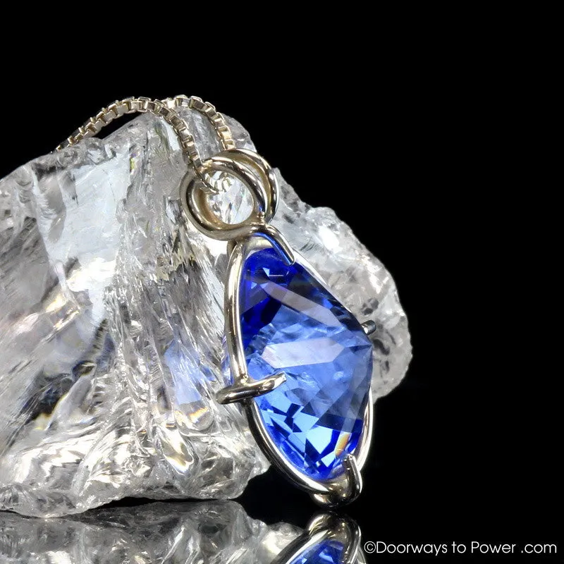 Siberian Blue Quartz Radiant Heart Pendant