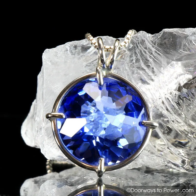 Siberian Blue Quartz Radiant Heart Pendant