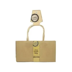 Small Craft Brown Shopping Bag - 24cm x 13cm x 5cm