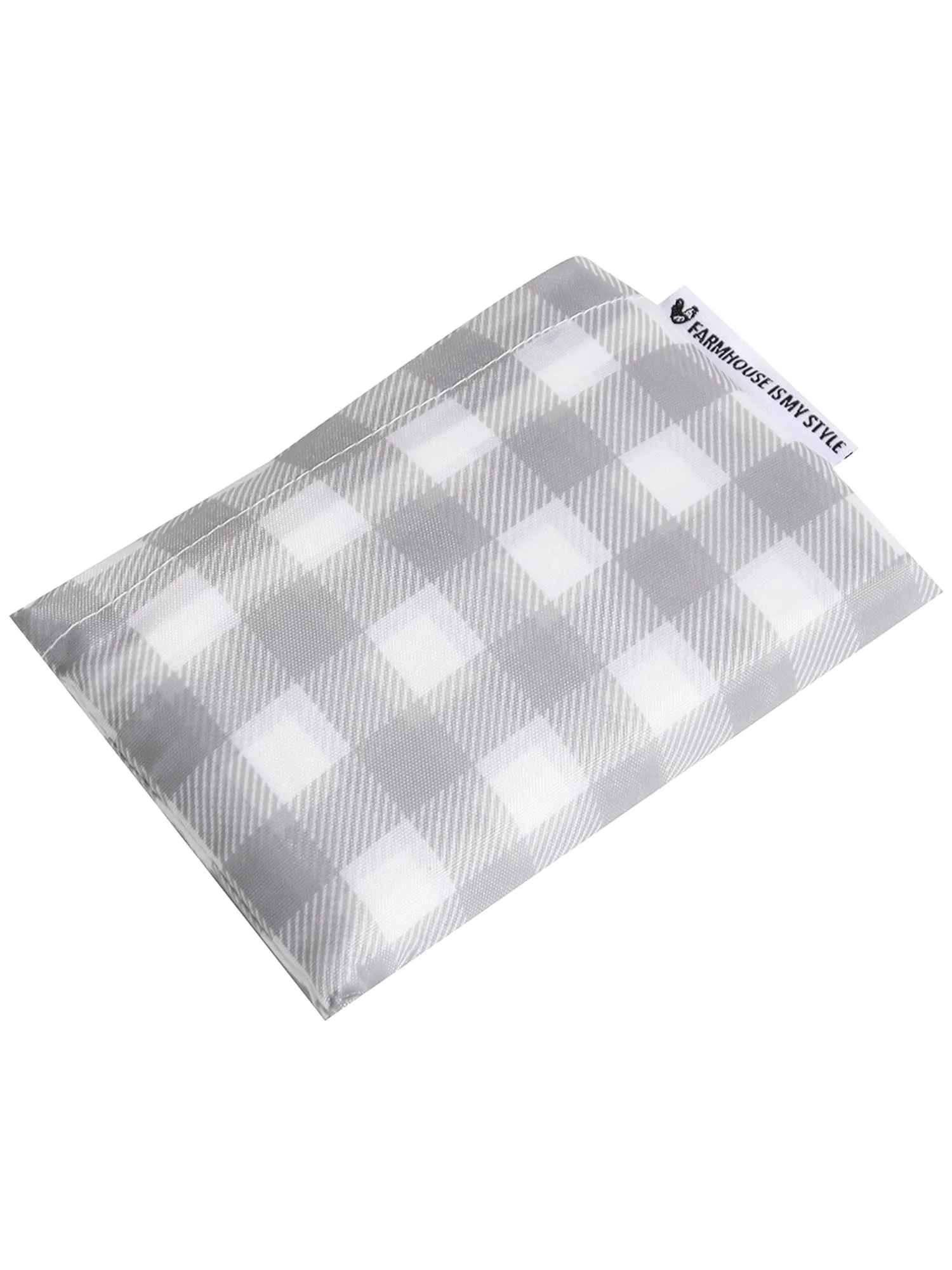 Smoky Gray Check Reusable Shopping Bag