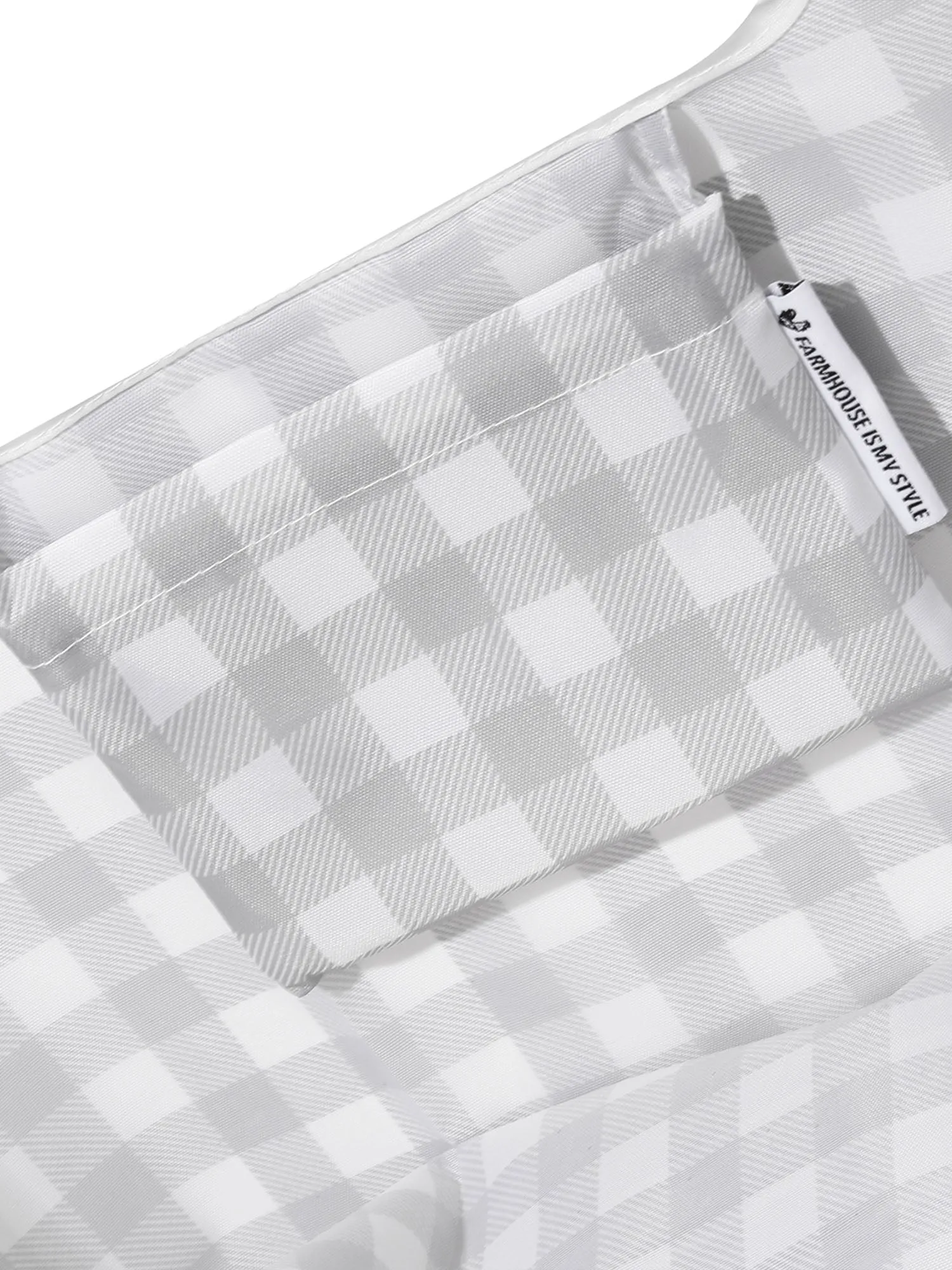 Smoky Gray Check Reusable Shopping Bag