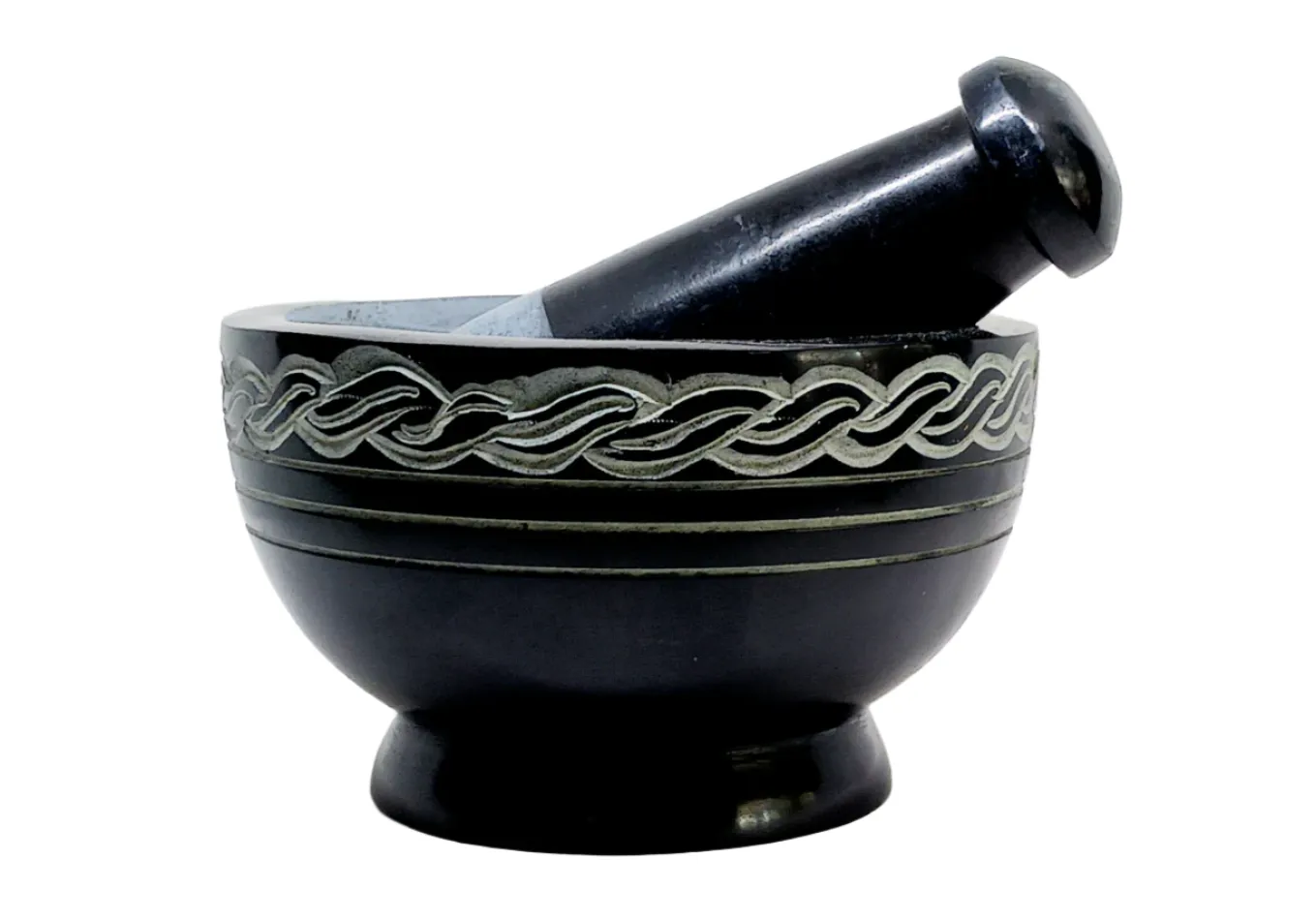 Soapstone Hand Carved Mortar and Pestle