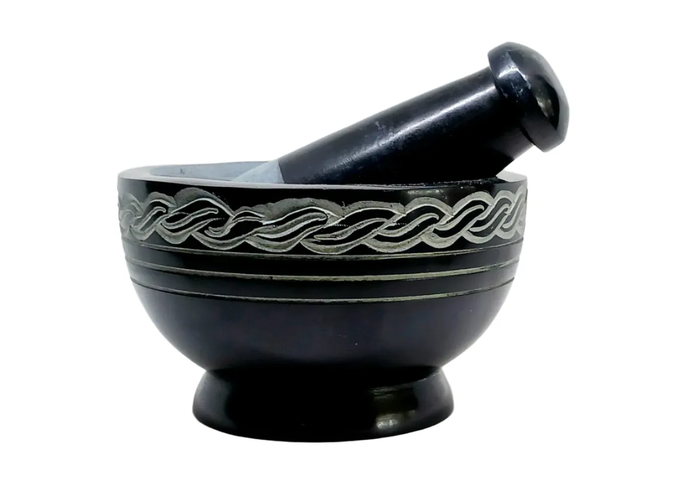 Soapstone Hand Carved Mortar and Pestle