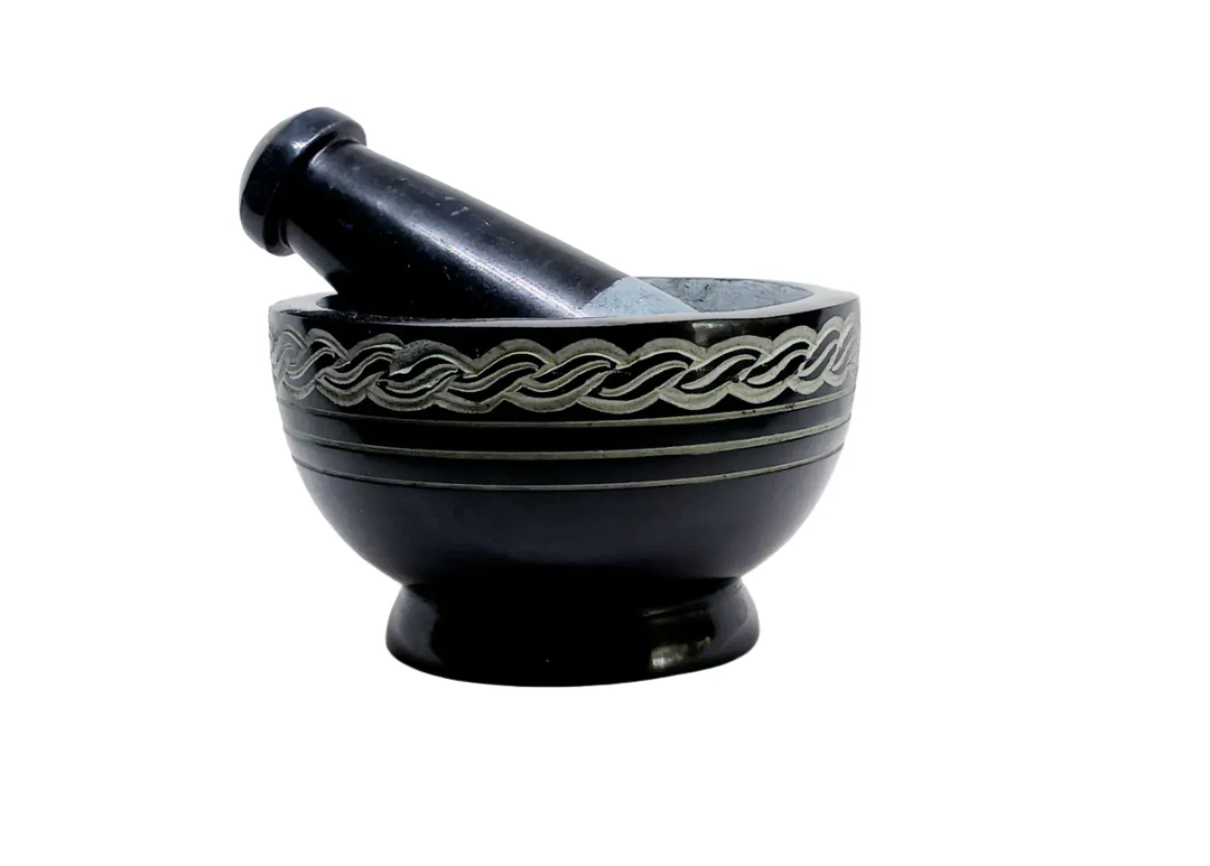 Soapstone Hand Carved Mortar and Pestle