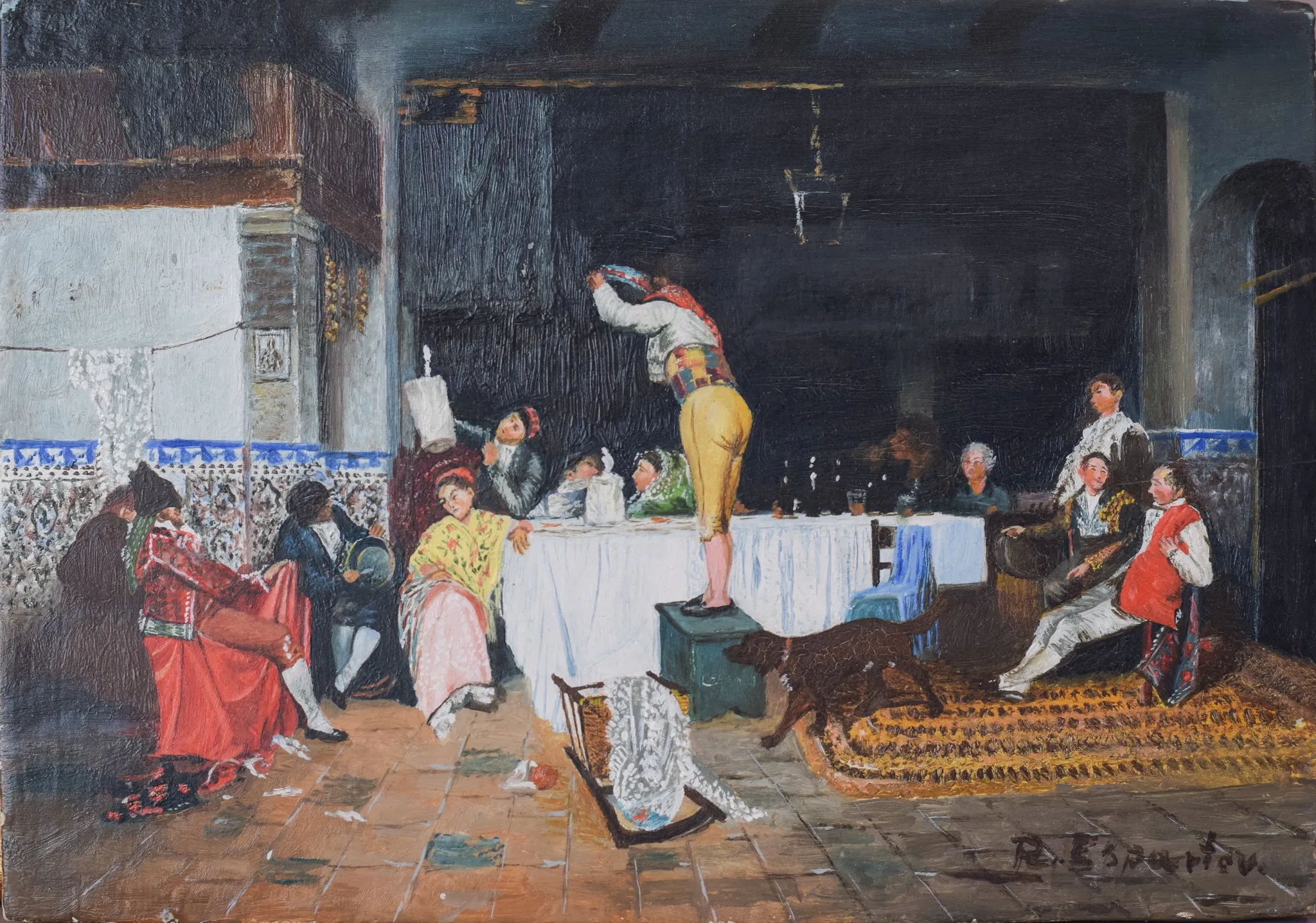 Spanish Interior Scene - "The Party"