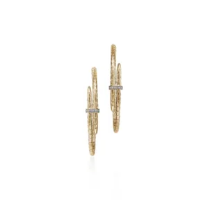 Spear Hoop Earring, Gold, Diamonds, 50MM|EGGX9012482DI