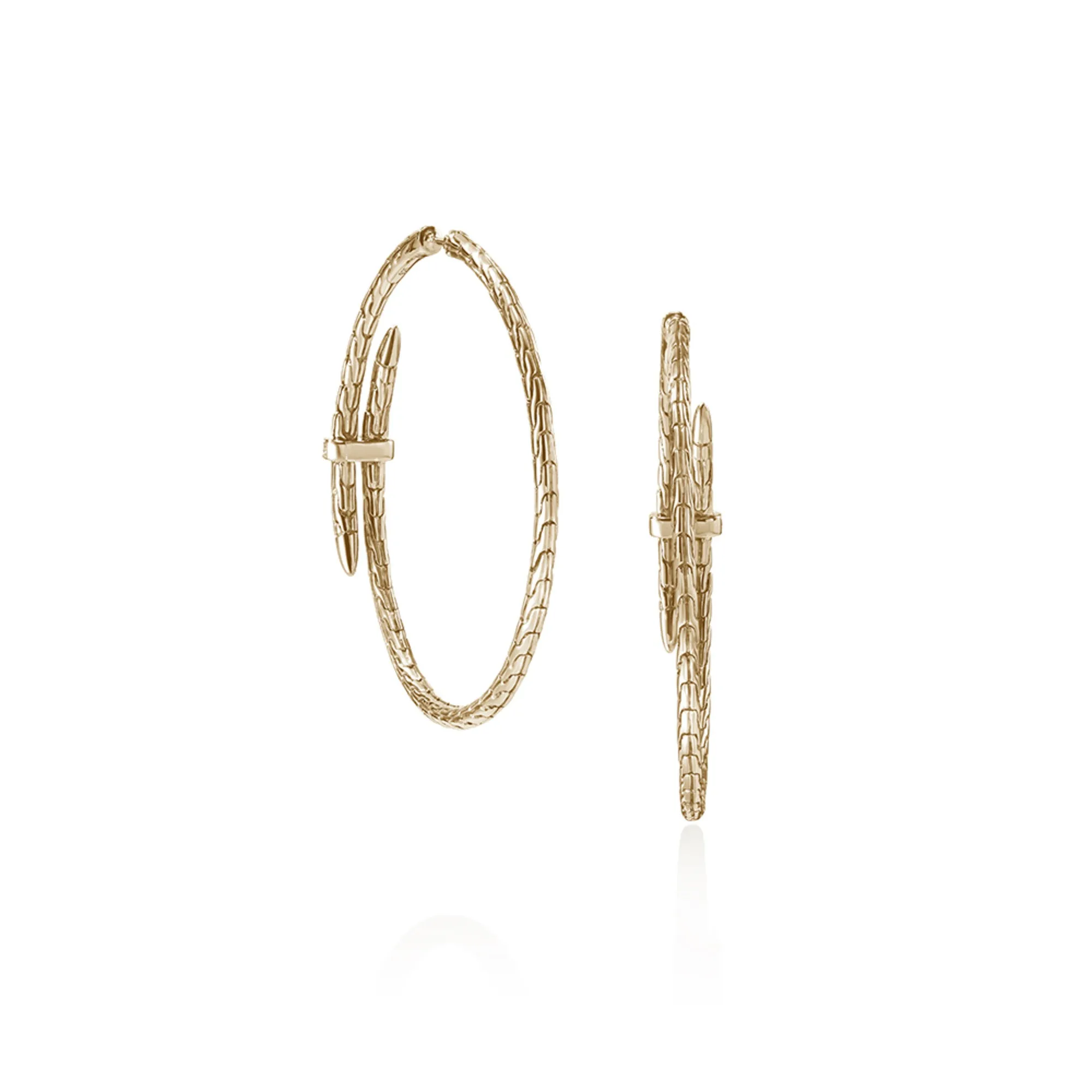 Spear Hoop Earring, Gold, Diamonds, 50MM|EGGX9012482DI