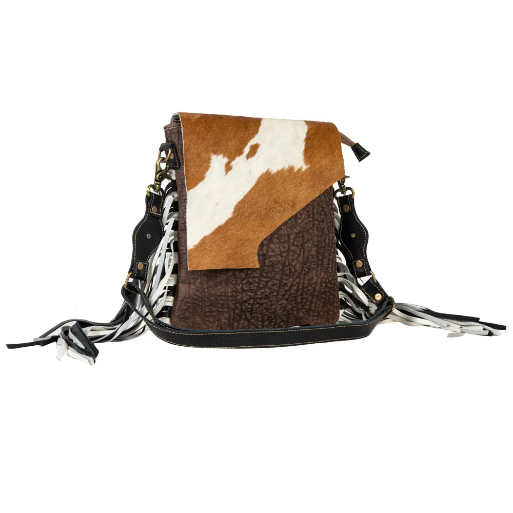 Stratford Trail Fringed Concealed-Carry Bag In Brown & White