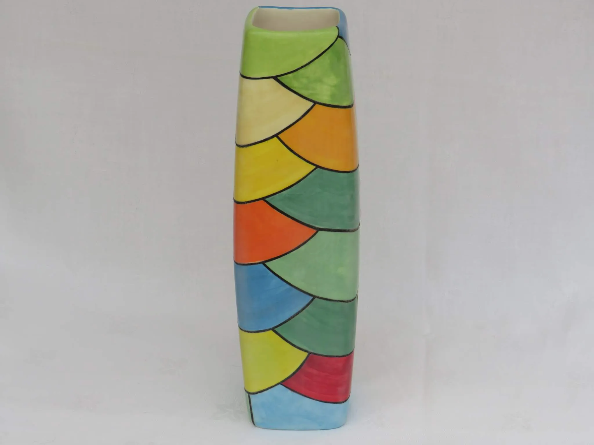 Tall Multi Coloured Vase by Georgie Waldron