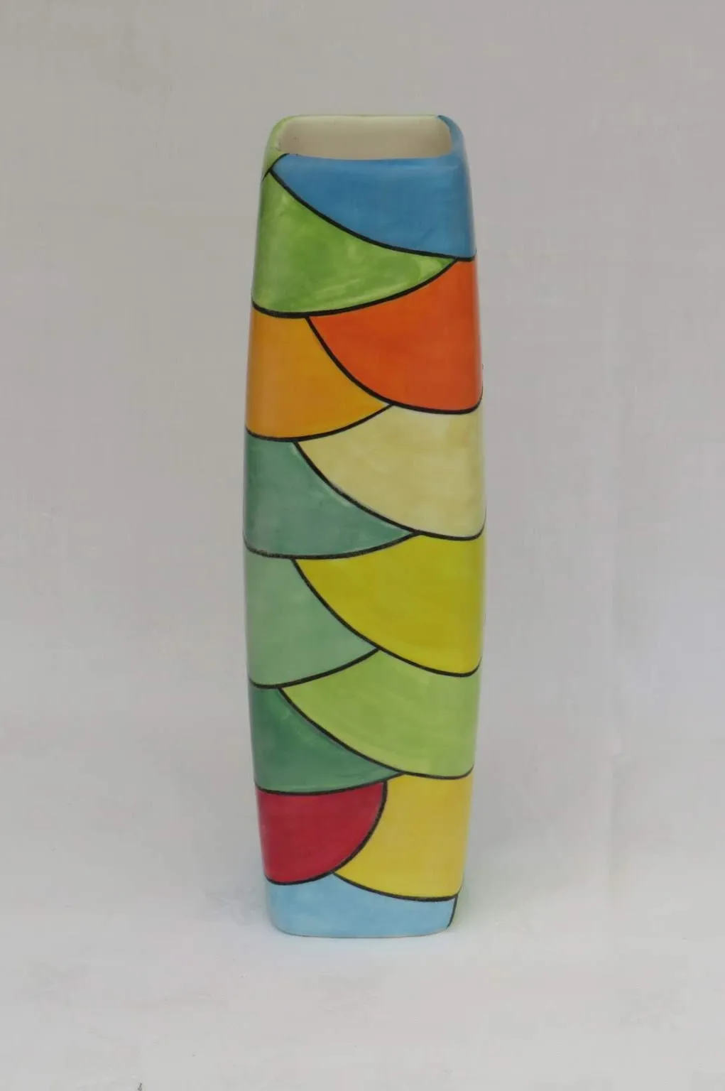 Tall Multi Coloured Vase by Georgie Waldron