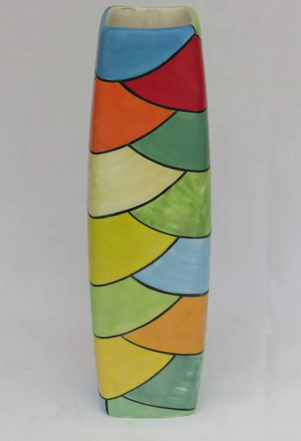 Tall Multi Coloured Vase by Georgie Waldron