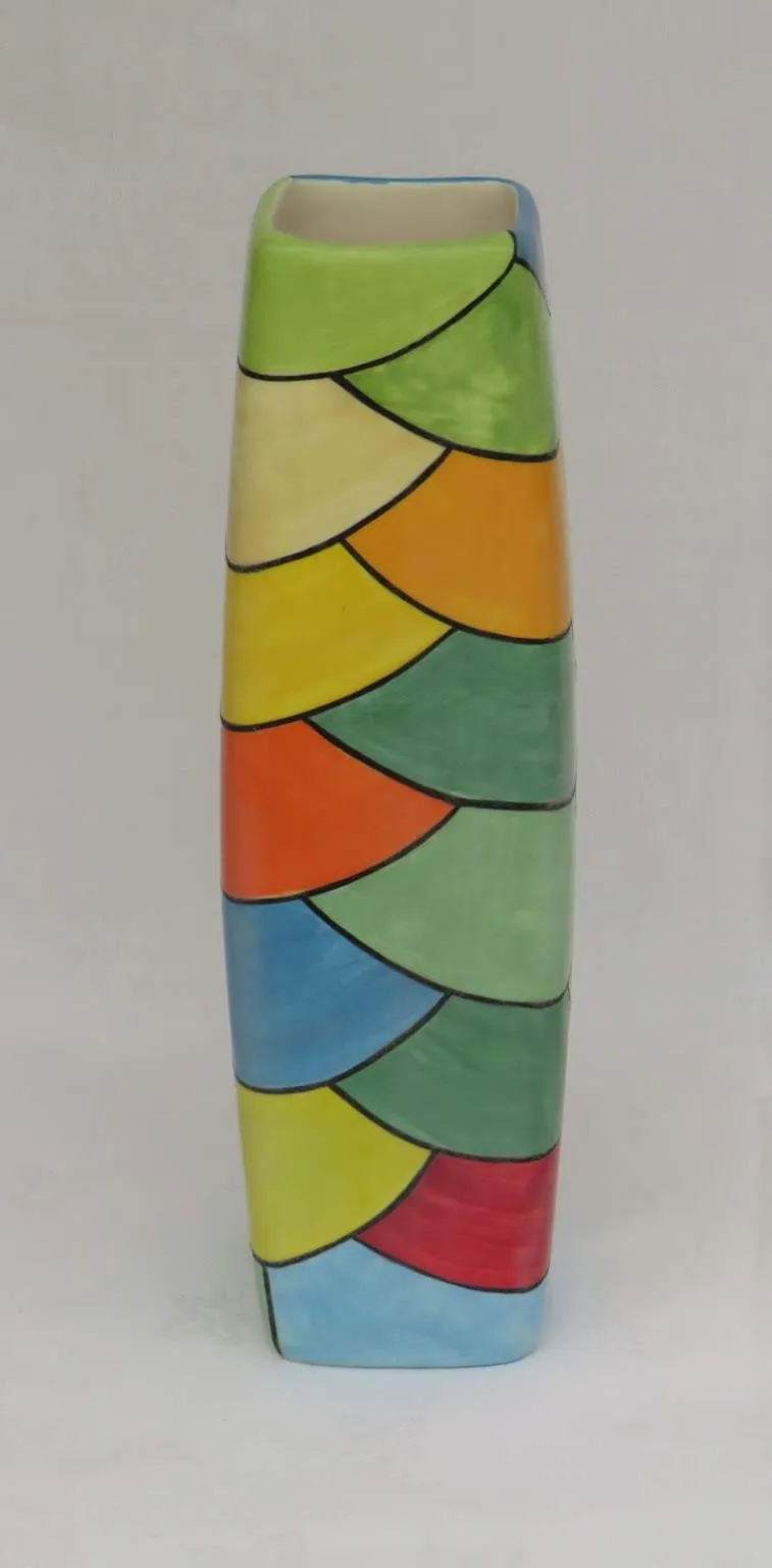 Tall Multi Coloured Vase by Georgie Waldron