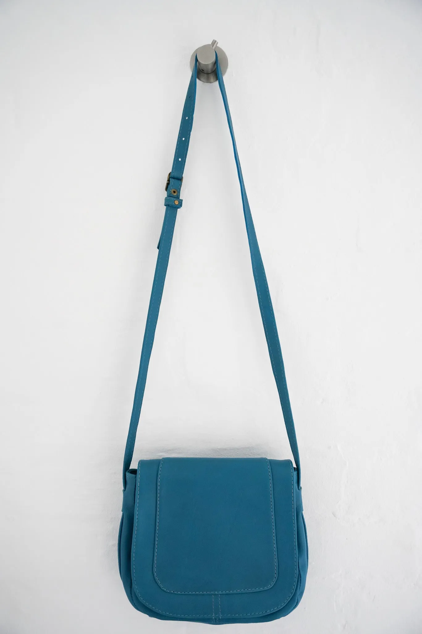 Teal Saddle Sling Bag