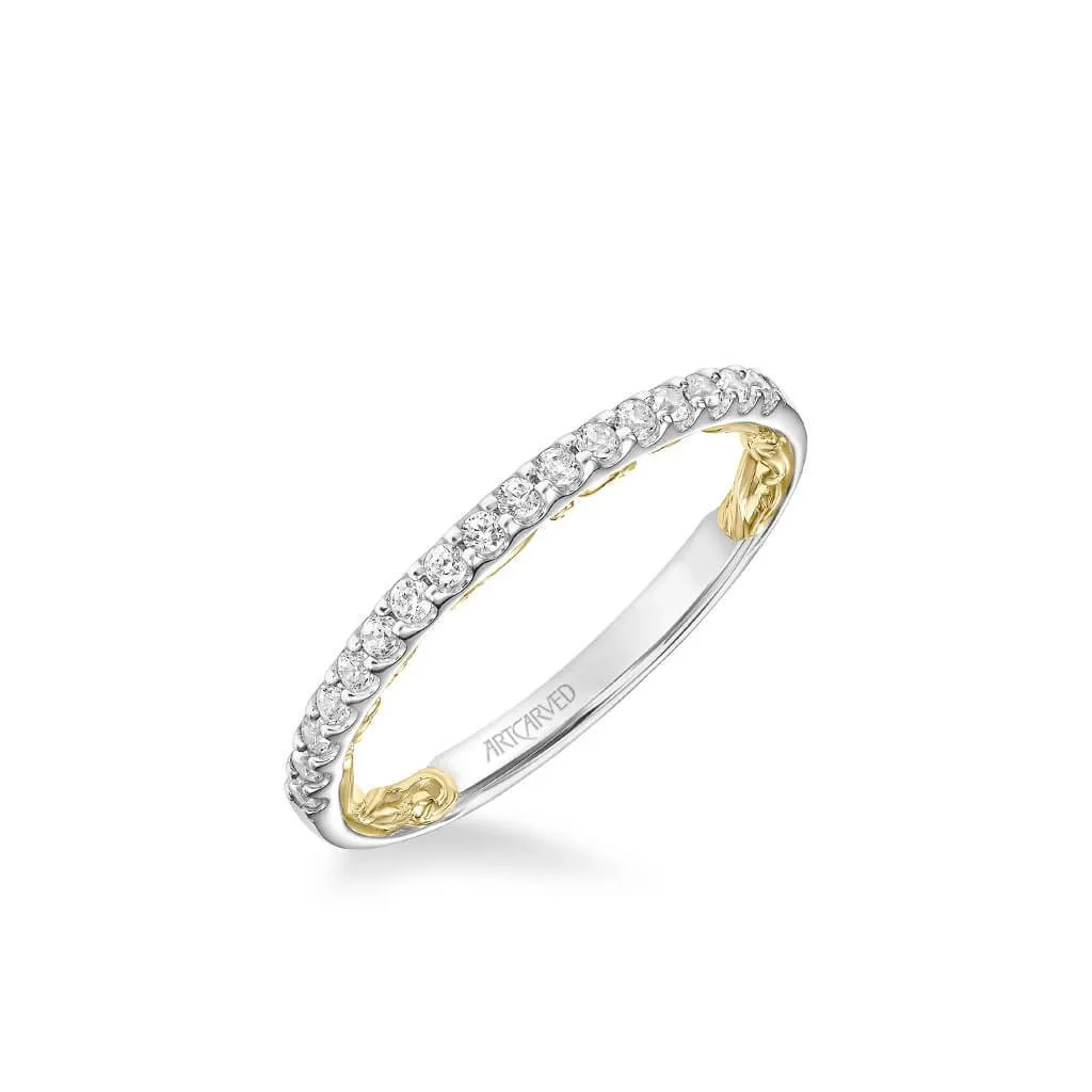 Theda Lyric Collection Classic Diamond Wedding Band