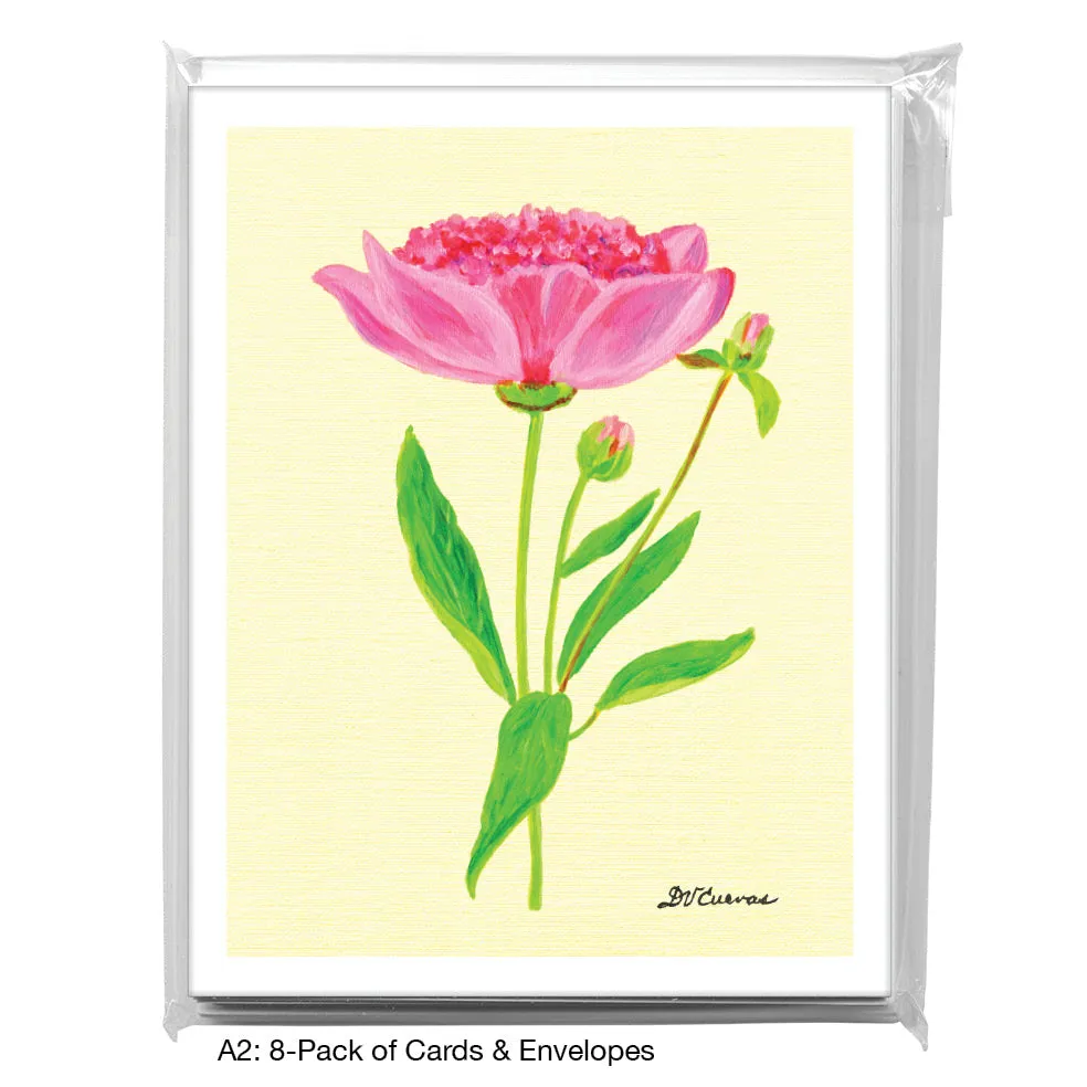 Three Peony Blossoms, Greeting Card (7825J)