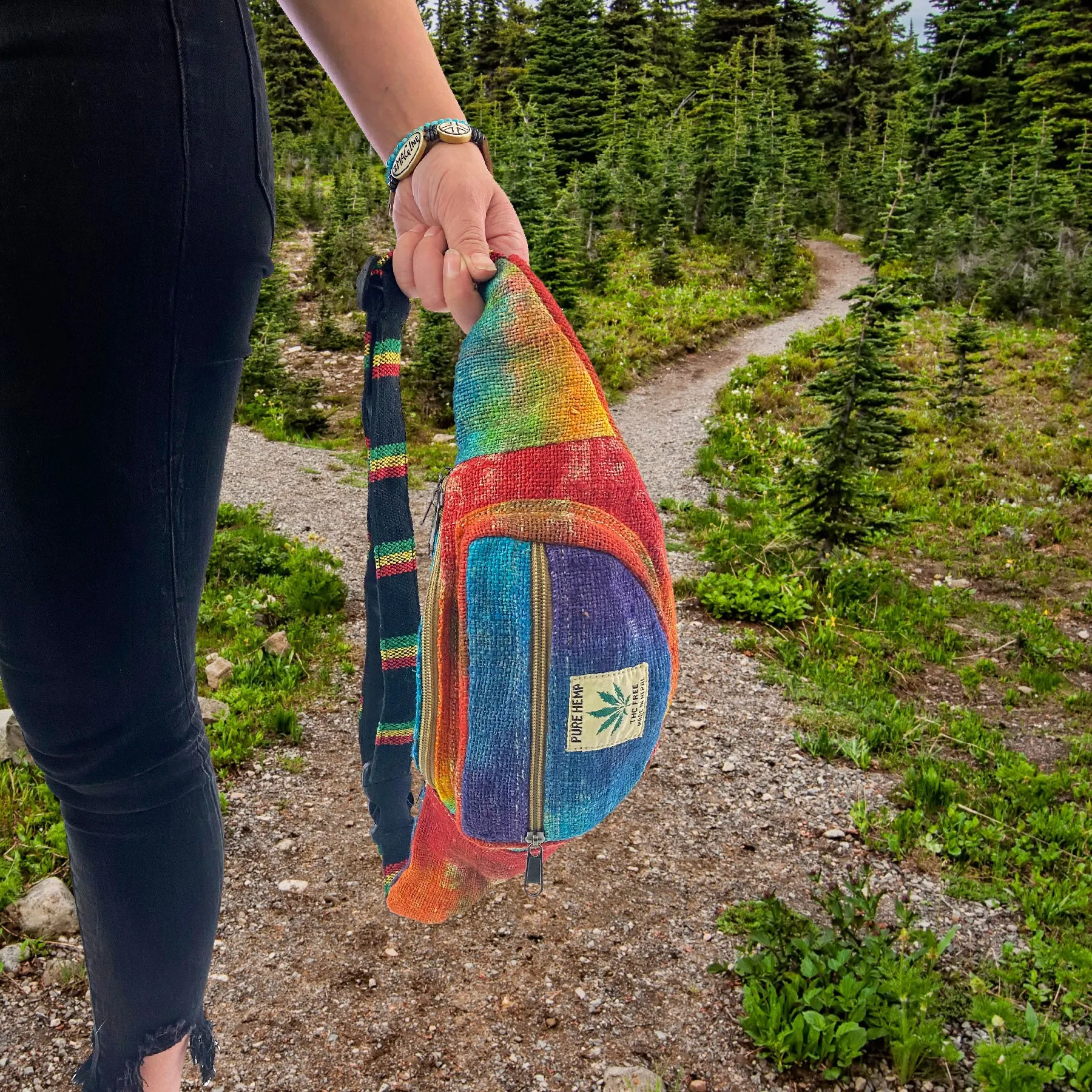 Tie Dye Hemp Belt Bag