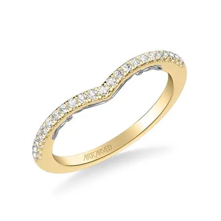 Tracy Lyric Two-Tone Diamond Wedding Band