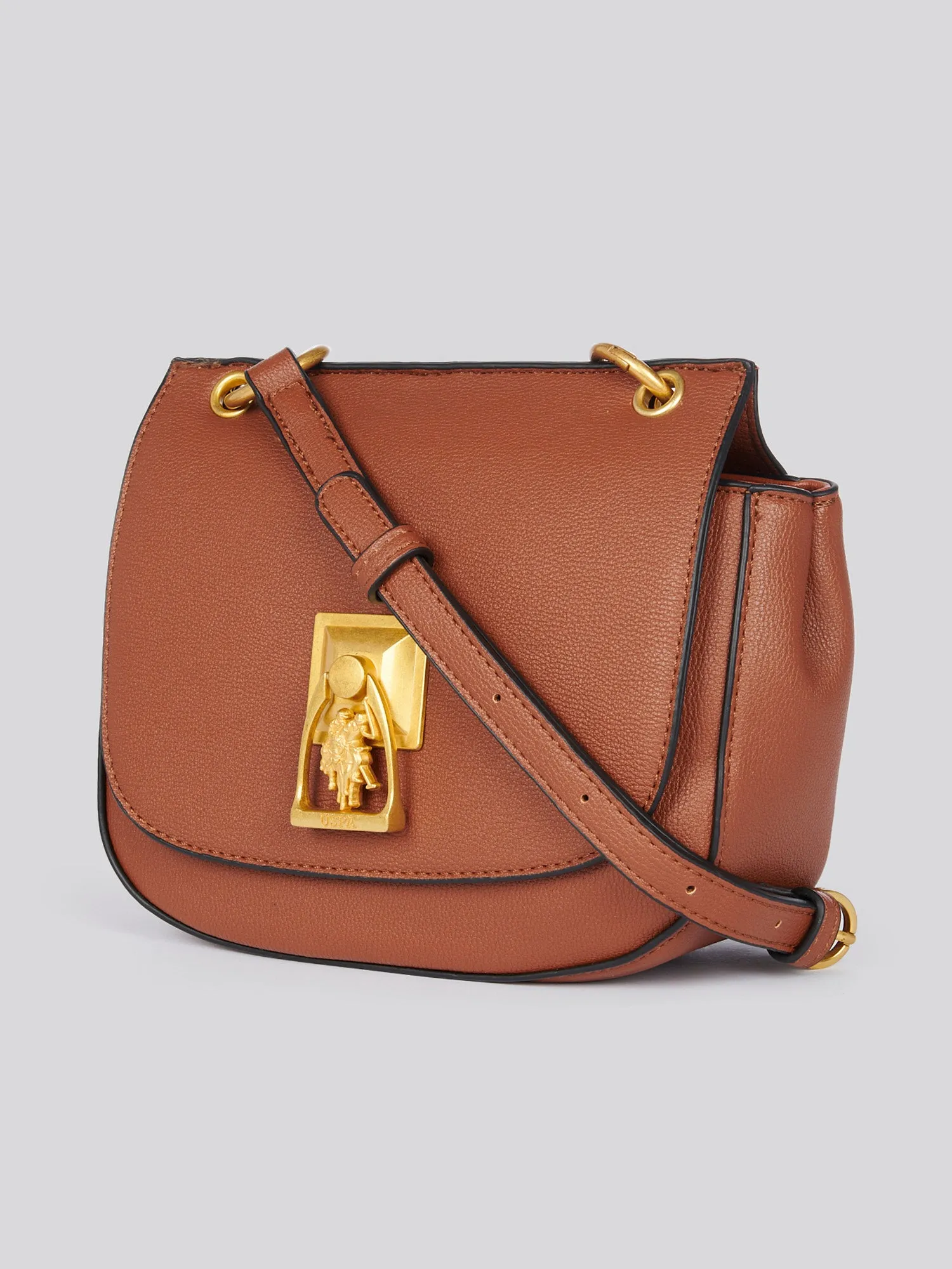 U.S. Polo Assn. Womens Earth Crossbody Bag in Tan