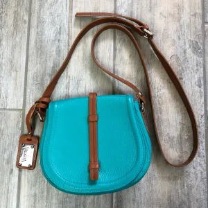 Valentina Leather Teal Crossbody Bag