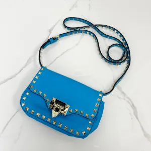 Valentino Vitello Mini Rockstud Flap Saddle