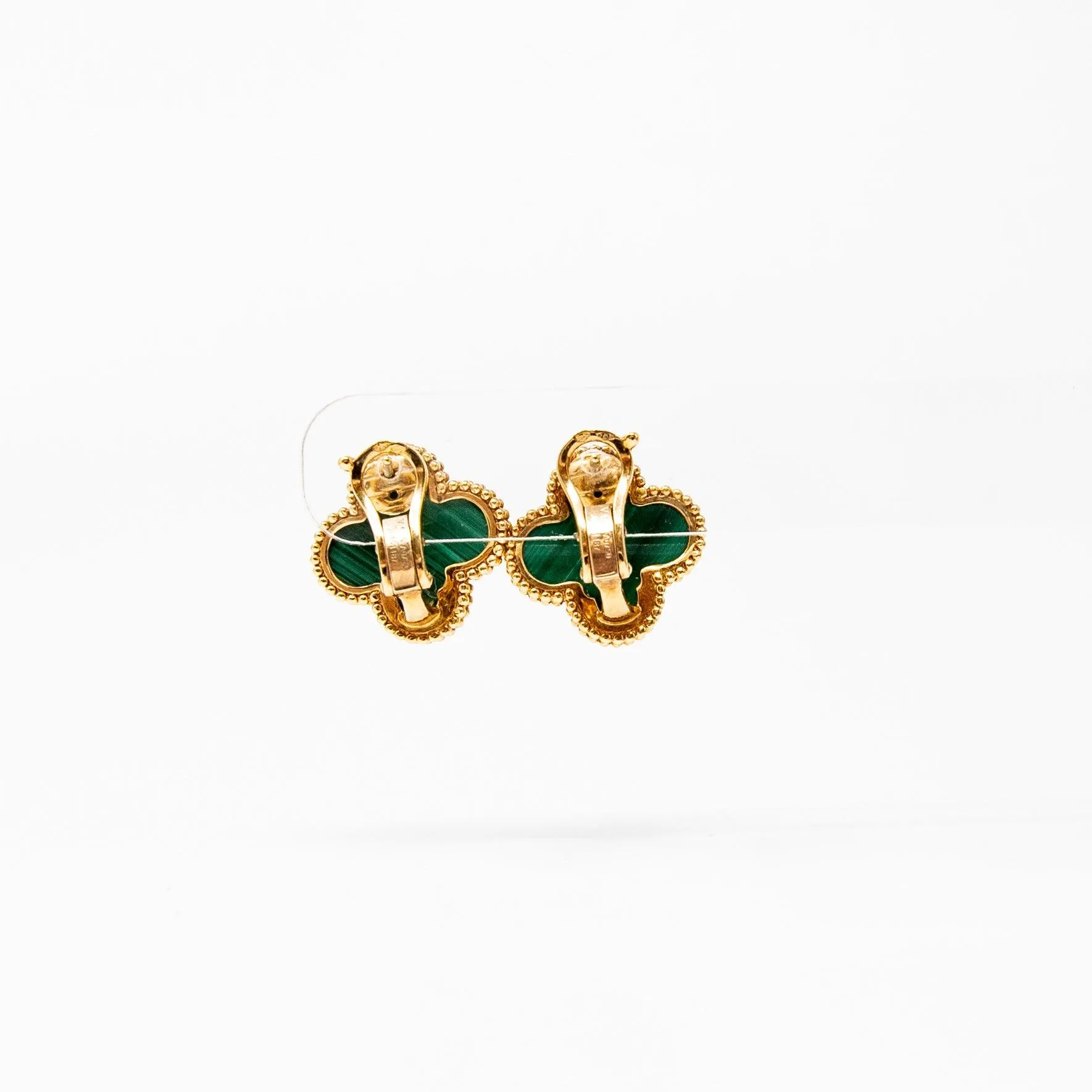 Van Cleef & Arpels 18k Malachite Magic Alhambra Earrings