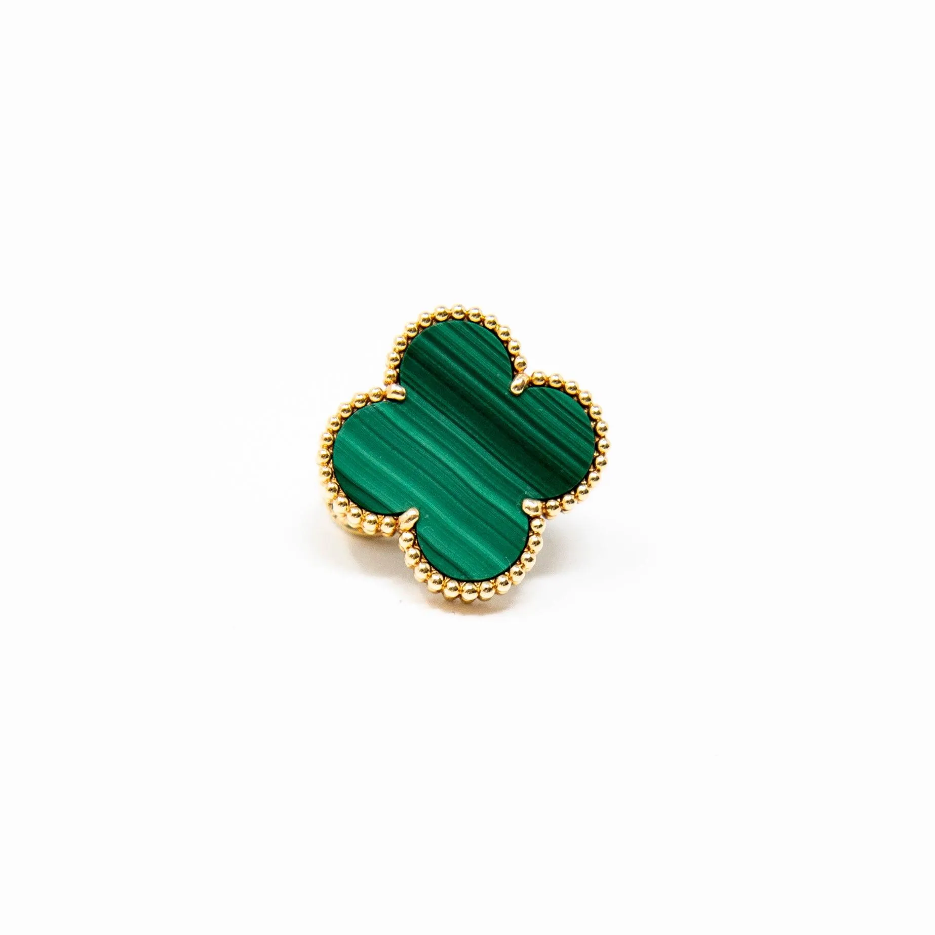 Van Cleef & Arpels 18k Malachite Magic Alhambra Earrings