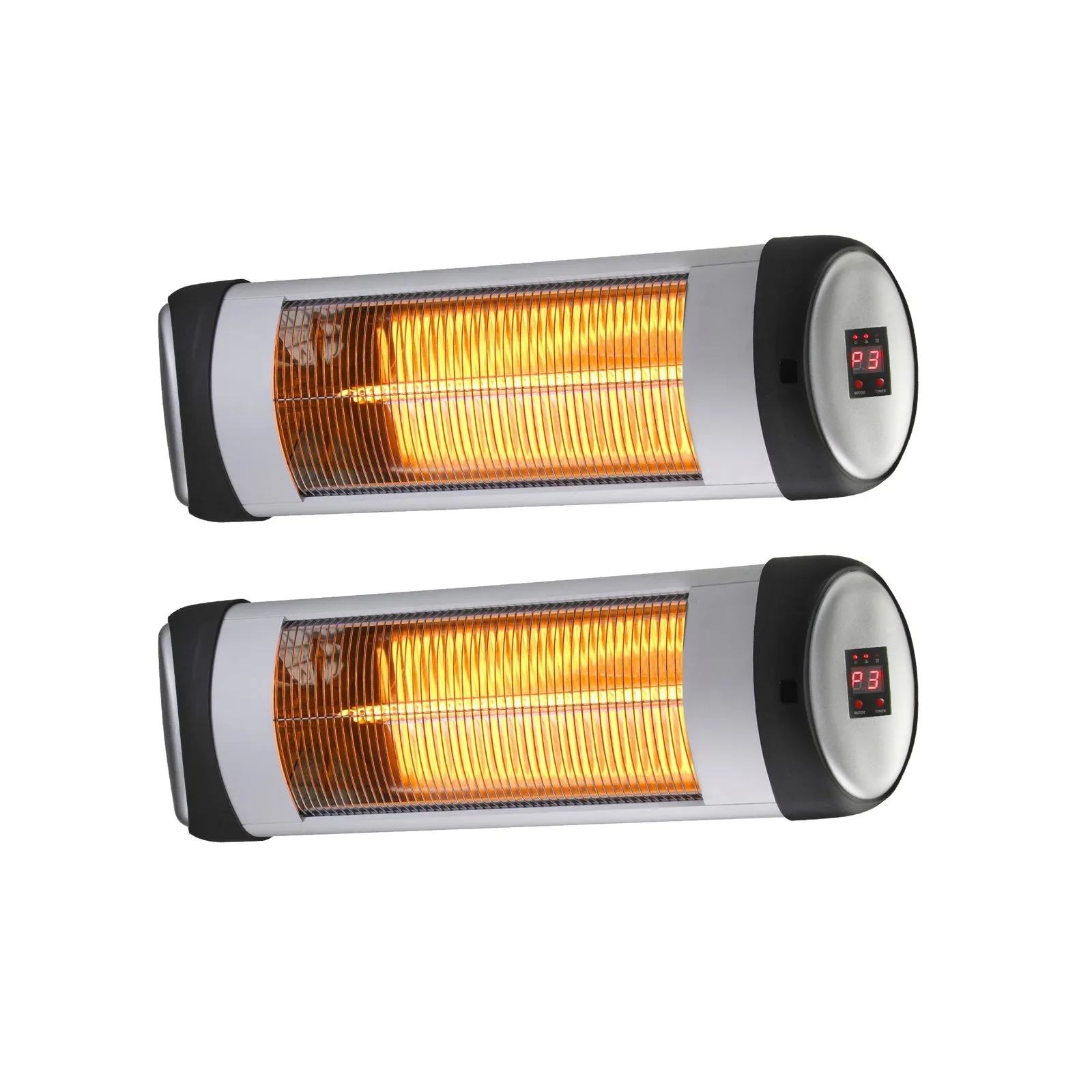 Vevare Electric Infrared Radiant Heater 2x1500W Patio Space Strip Heater Remote