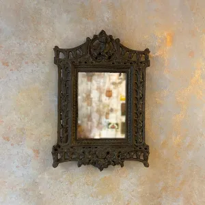 Victorian Carved Metal Mirror