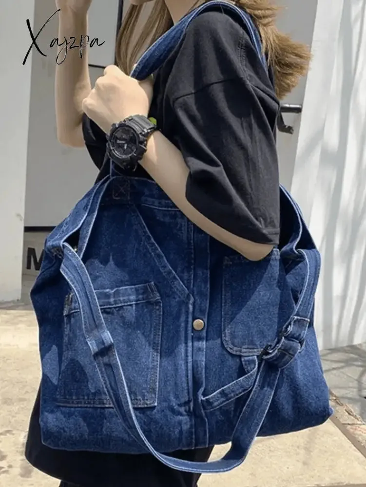 Vintage Denim Large Shopper Bag