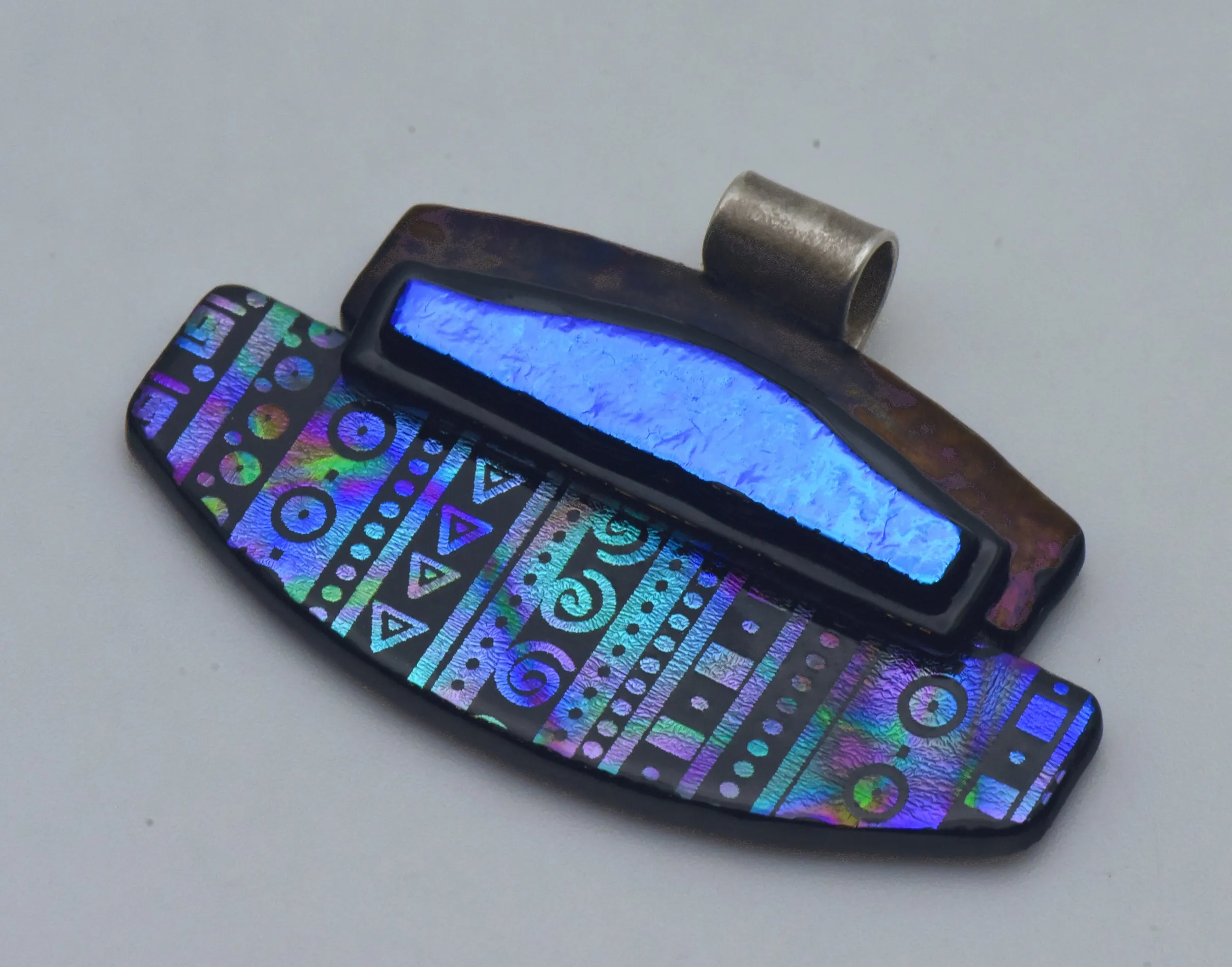 Vintage Dichroic Glass Modern Design Pendant