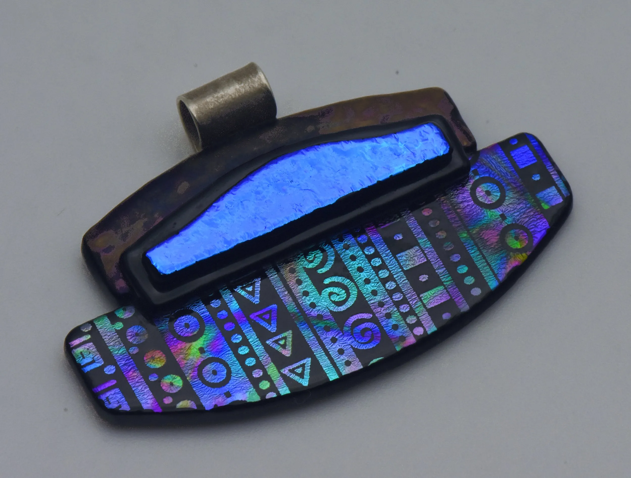 Vintage Dichroic Glass Modern Design Pendant