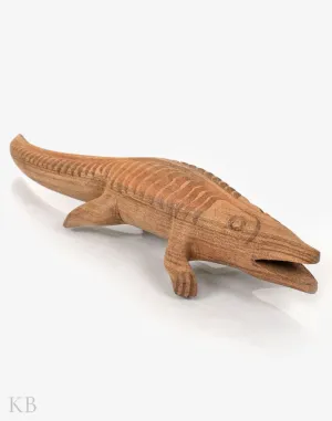 Walnut Wood Handmade Scaled Lizard