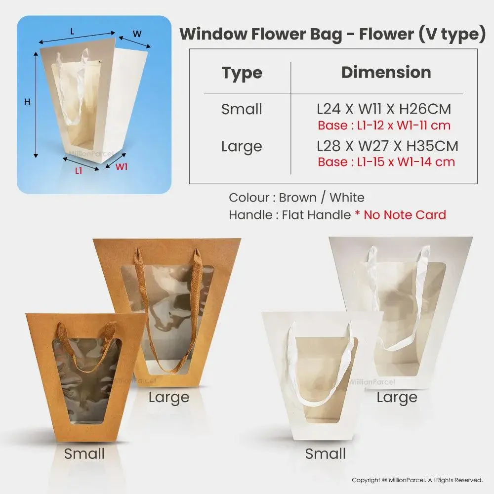 Window Paper Bag | Prefect for Valentines Day & Birthday