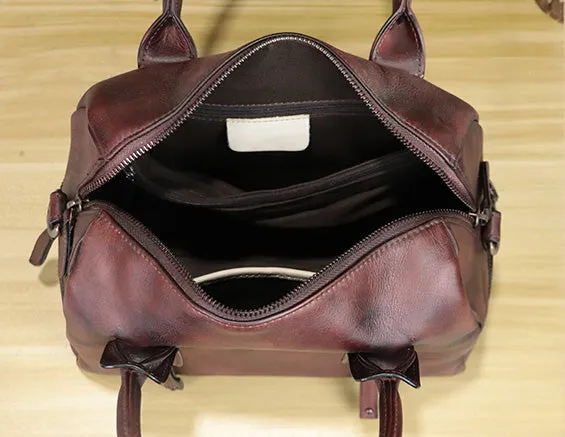 Women's Genuine Leather Shoulder Bags Brown Leather Crossbody Bag