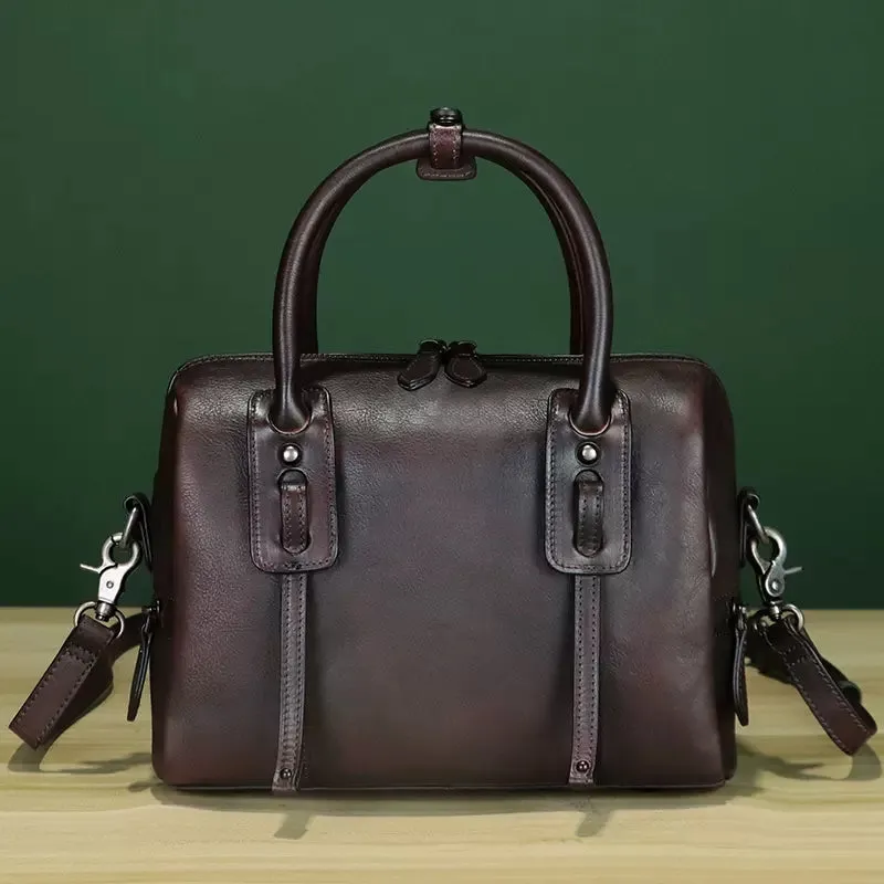 Women's Genuine Leather Shoulder Bags Brown Leather Crossbody Bag