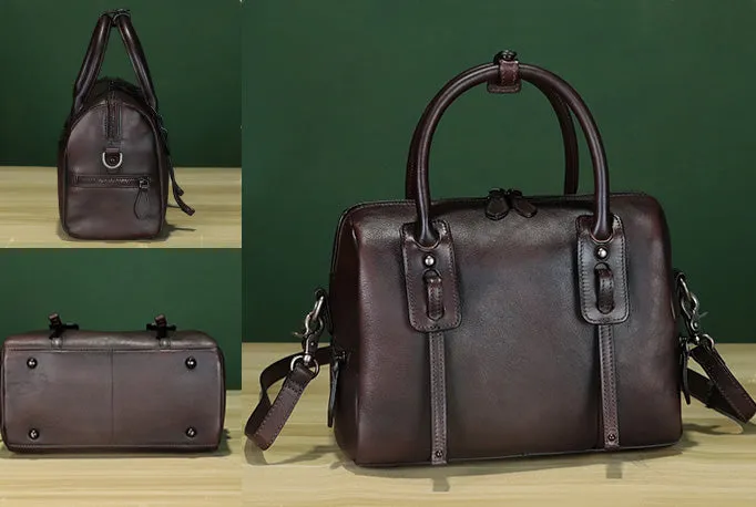 Women's Genuine Leather Shoulder Bags Brown Leather Crossbody Bag