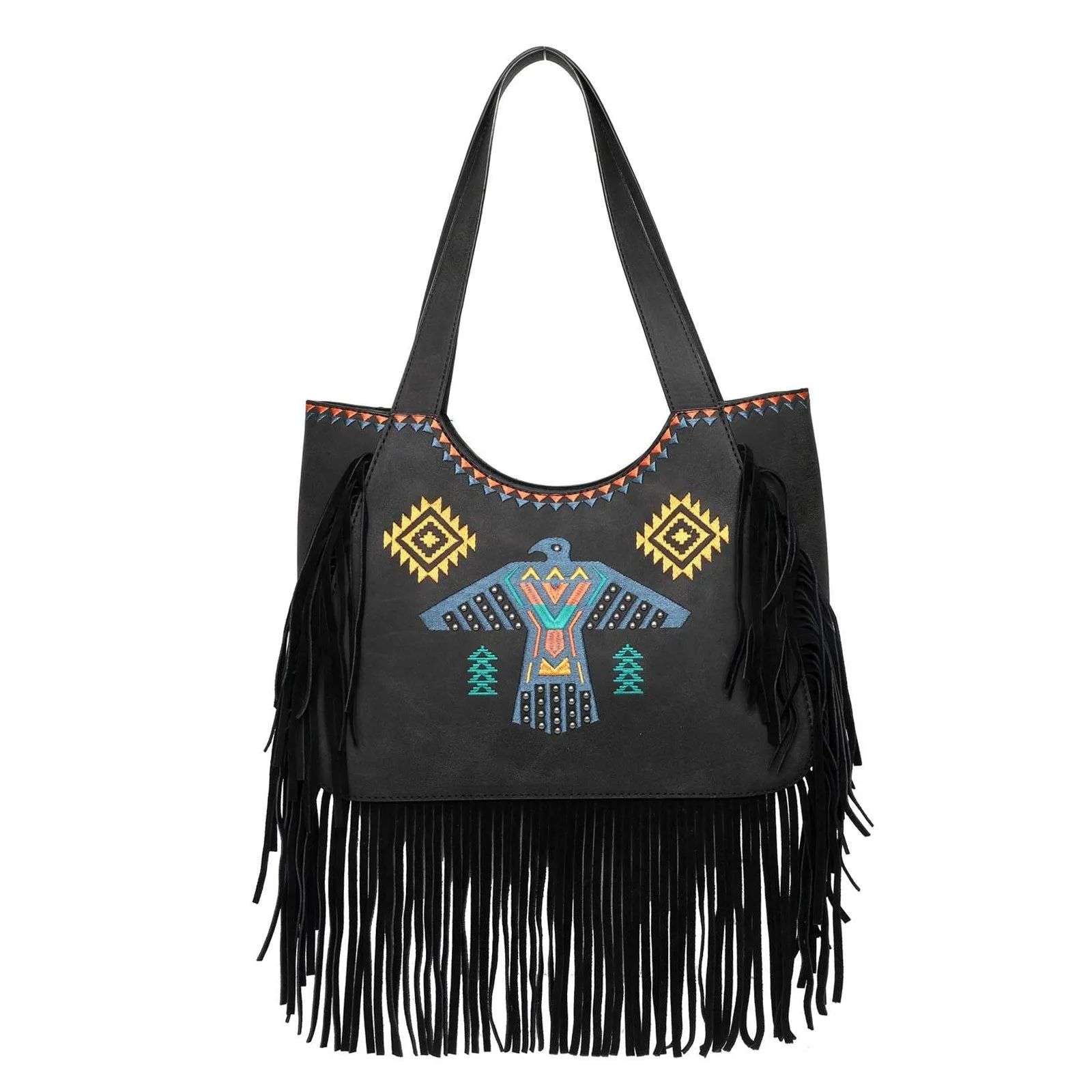 Wrangler Embroidered Fringe Collection Concealed Carry Tote