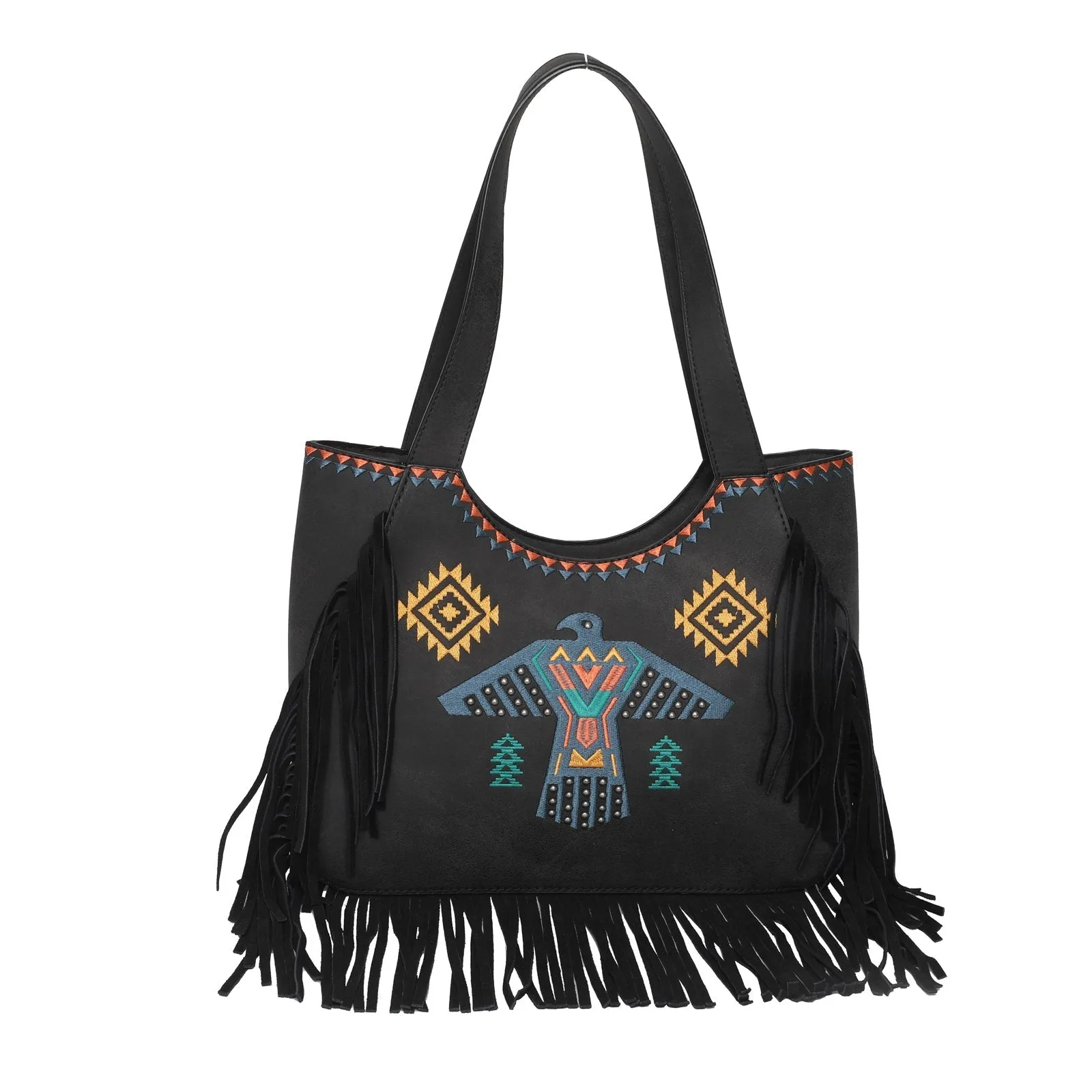 Wrangler Embroidered Fringe Collection Concealed Carry Tote