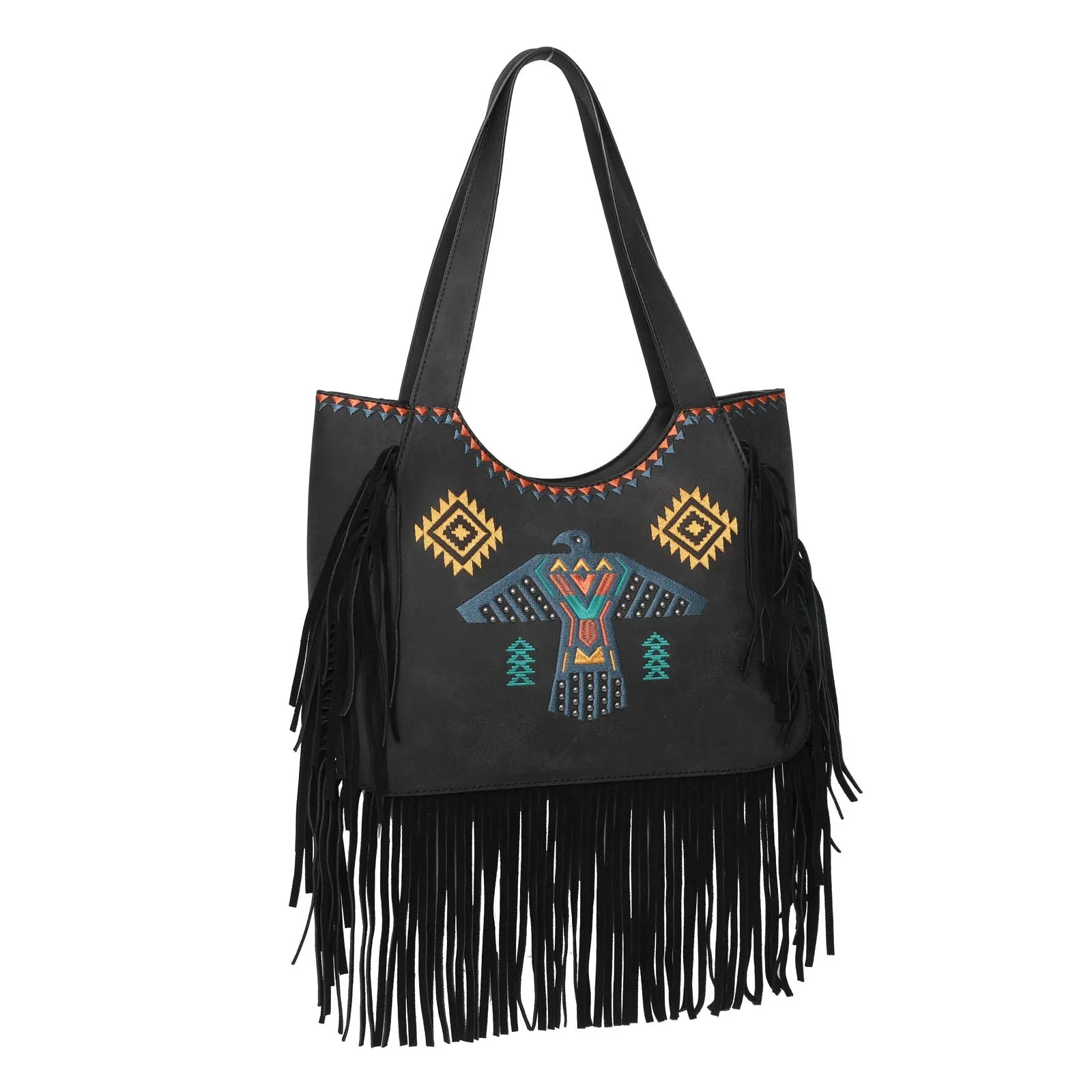 Wrangler Embroidered Fringe Collection Concealed Carry Tote