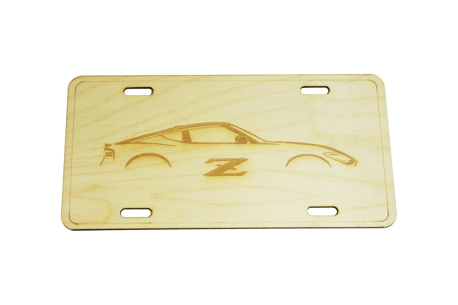 ZSPEC Nissan Z RZ34 Silhouette License Plate, Birch, Ornamental